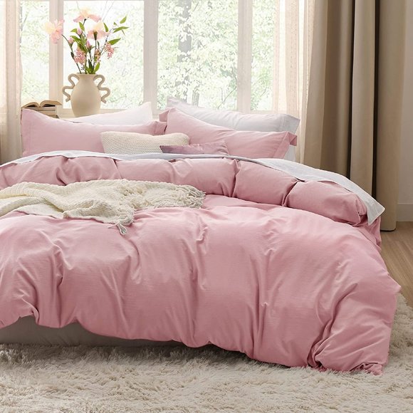 Other - Pink California King Duvet Cover - Soft Prewashed Cal King Duvet Cover Set